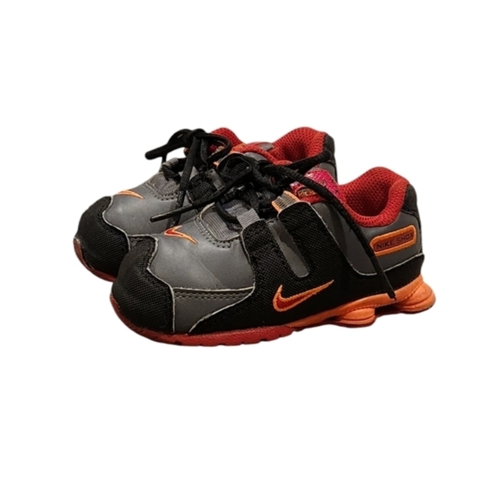 Niki Shox Baby Toddler Size 6 Black Gray and Peach